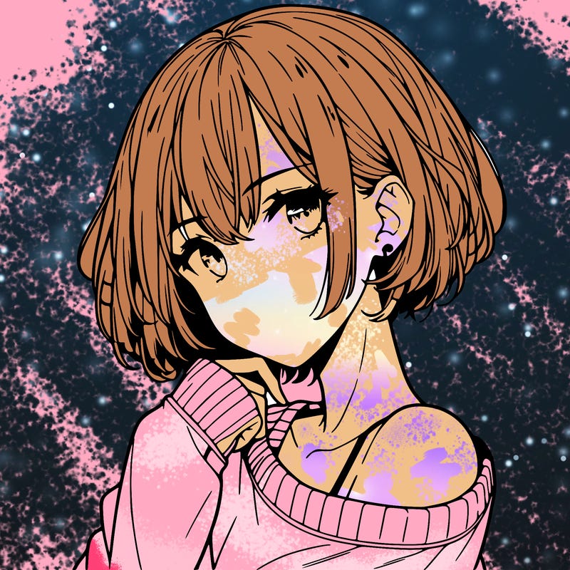 cool anime girl with short hair