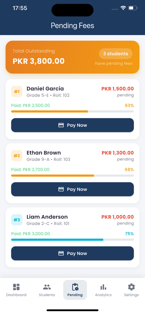 Fee Ledger - Utilities App | MWM