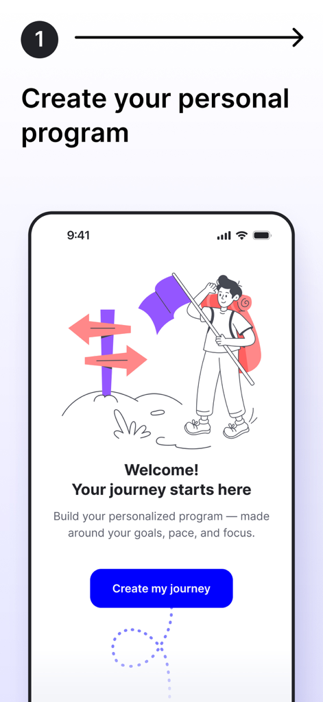 AddMileアプリのパーソナルライフコーチプログラム作成画面