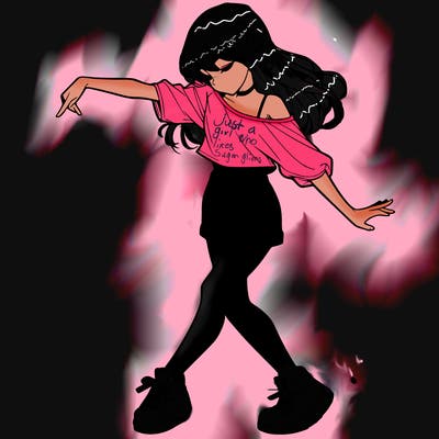 realistic girl danceing