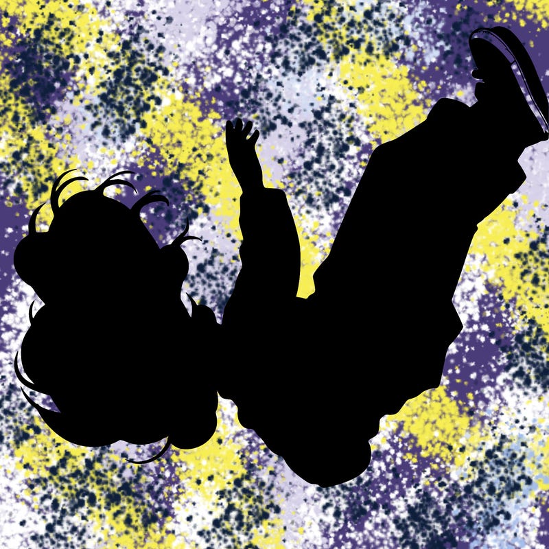 realistic girl falling