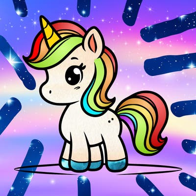 uni corn w with cute