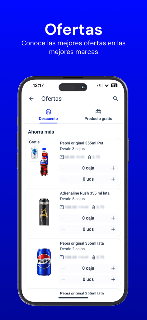 Pepsi Chat - Interface of the Pepsi Chat app displaying business-to-business product offers and inventory discounts