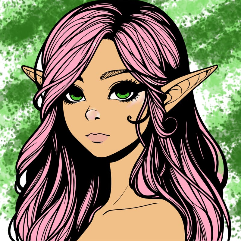 elf girl realistic dark fantasy
