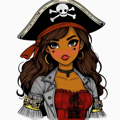 realistic pirate girl