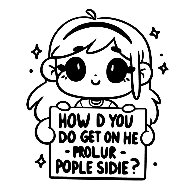 a girl holding up a sign that says how do you get on the popular side?