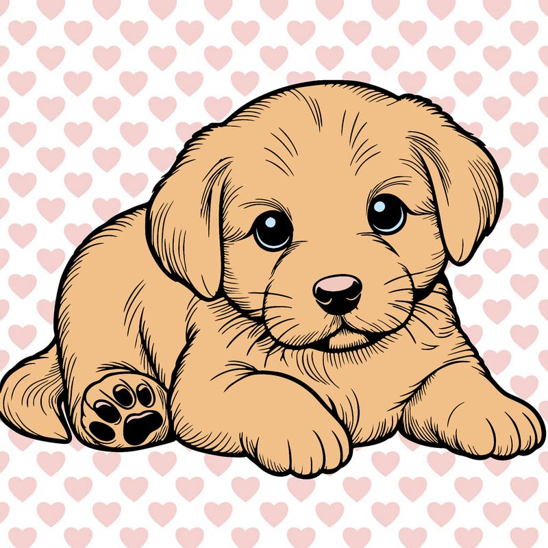 a cute realistic puppy