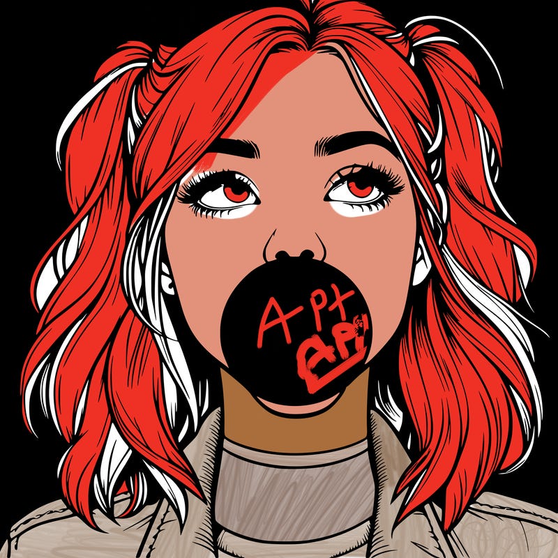 realististic girl blowing bubble -gum