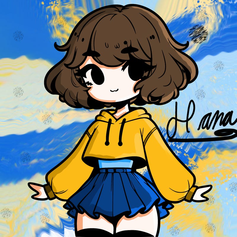 cute femboy with short, fluffy hair that softly frames their face, wearing a cropped hoodie, paired with a flouncy short skirt, and thigh-high stockings