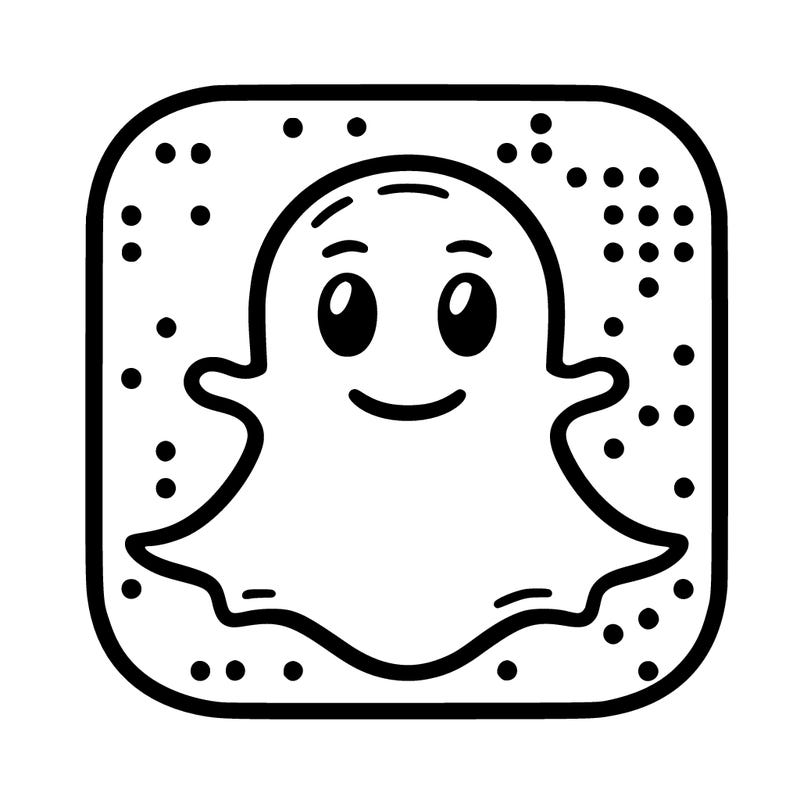 snapchat logo without a face