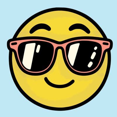 emoji with sunglasses
