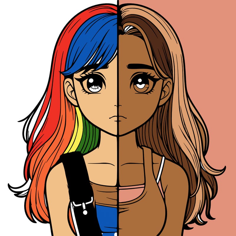 realistic girl split