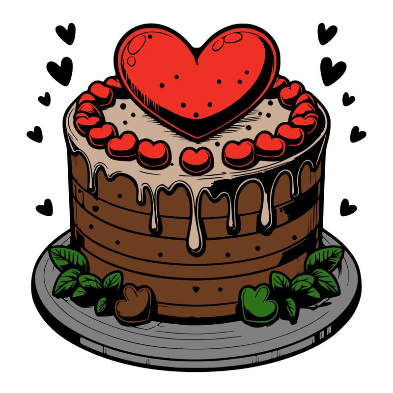 realistic heart cake