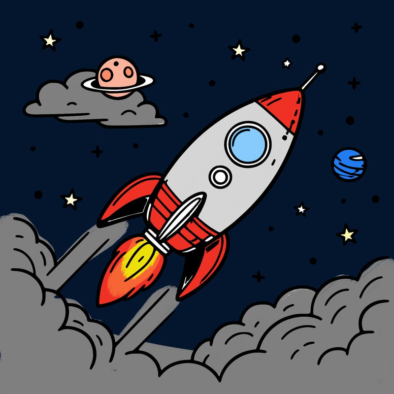 rocket in space
