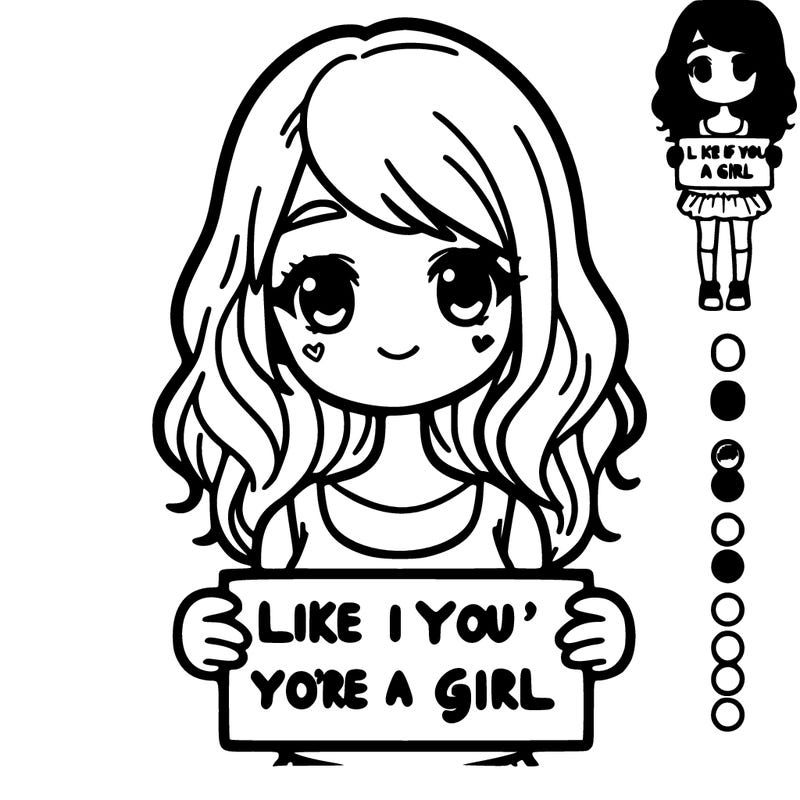 a pretty girl holding a sign that says: like if you’re a girl