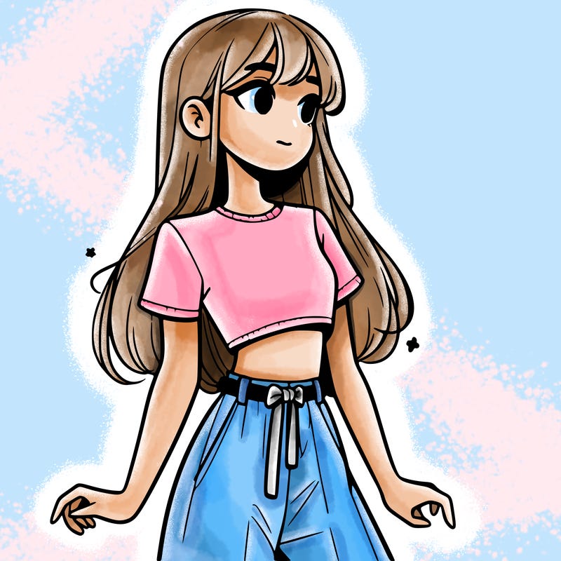 girl in a cute crop top