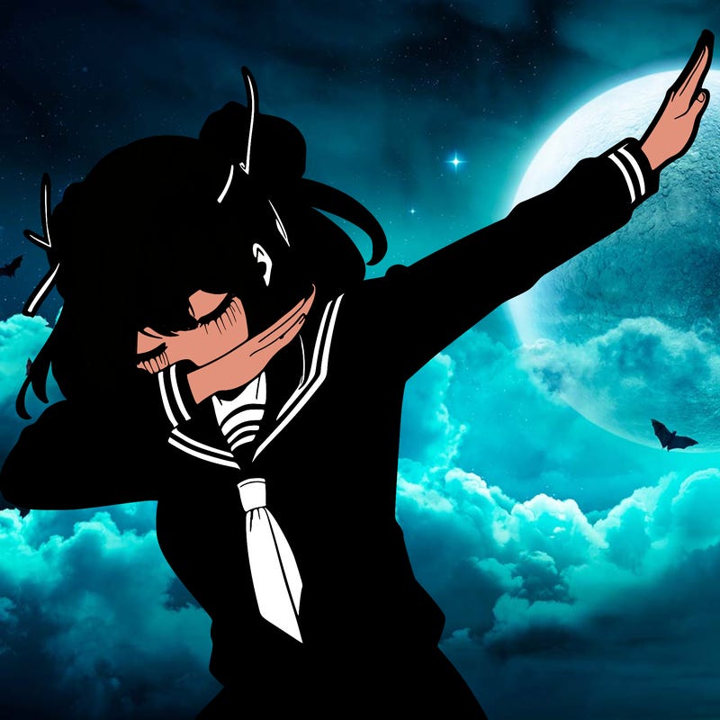 manga girl doing the dab