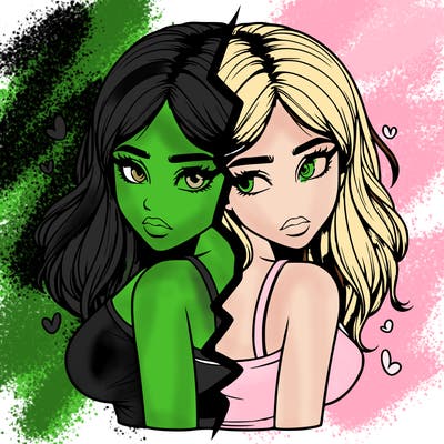 realistic girl split