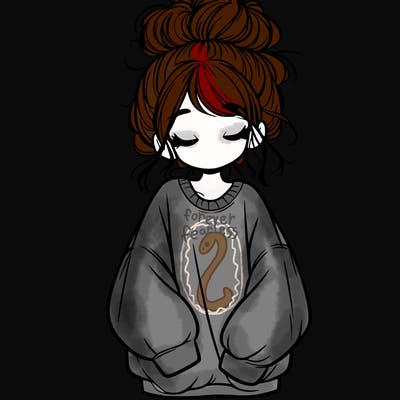 girl with baggy sweatshirt and messy bun