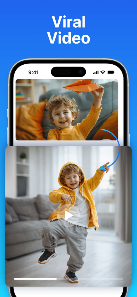 Mary AI Video Image Generator - Mary AI app interface showing the viral video generation feature from a photo