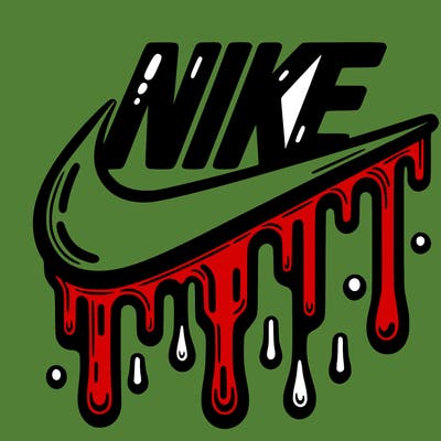 dripping nike logo