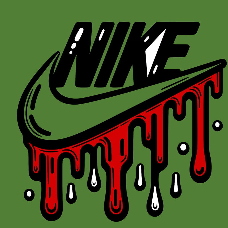 dripping nike logo