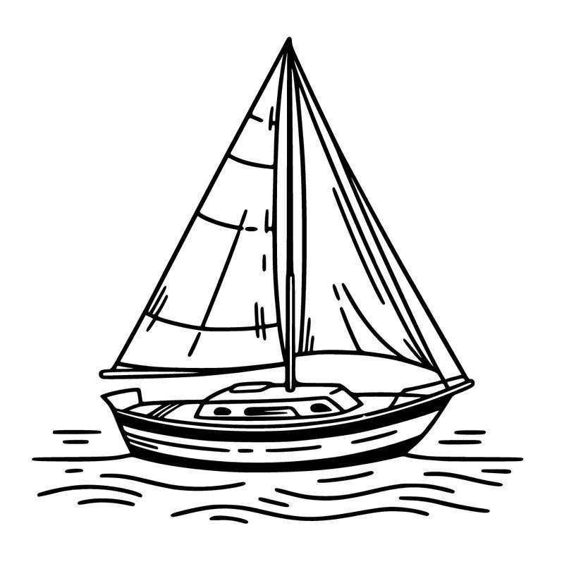 sailboat minimalist style