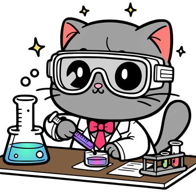 scientist cat