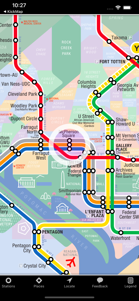 KickMap Washington DC Metro - Navigation App | MWM