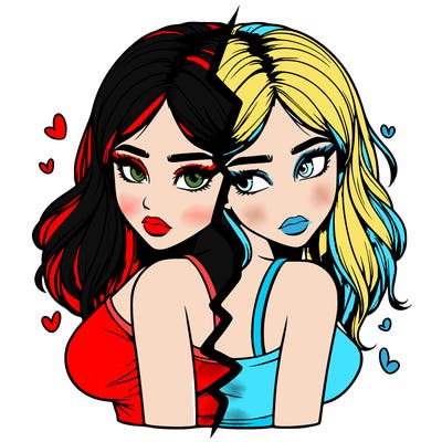 realistic girl split