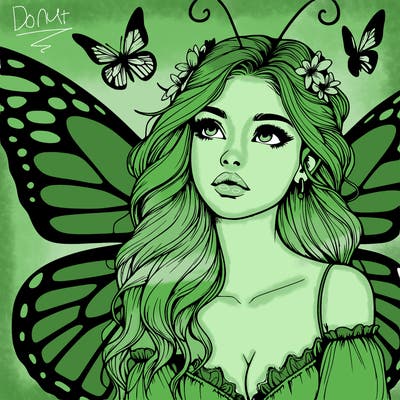 butterfly fairy realistic girl
