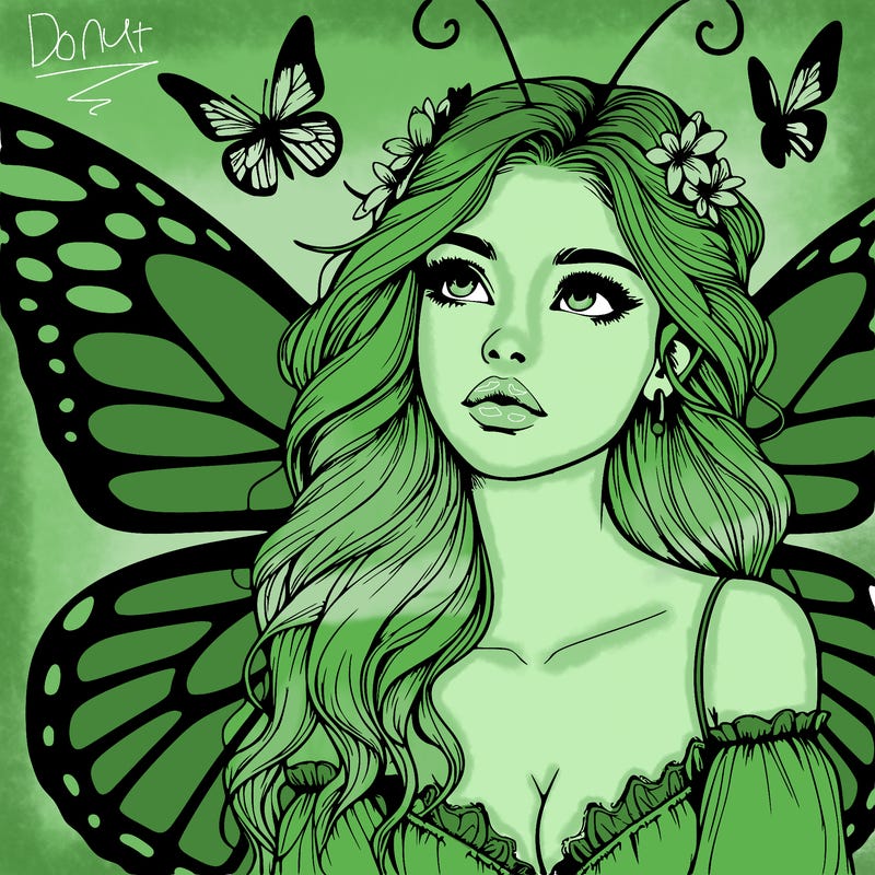 butterfly fairy realistic girl