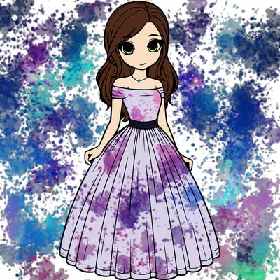 realistic girl in dress