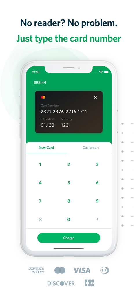 Payment: Stripe Tap to Pay - Interface for manual credit card entry in the Stripe payment app