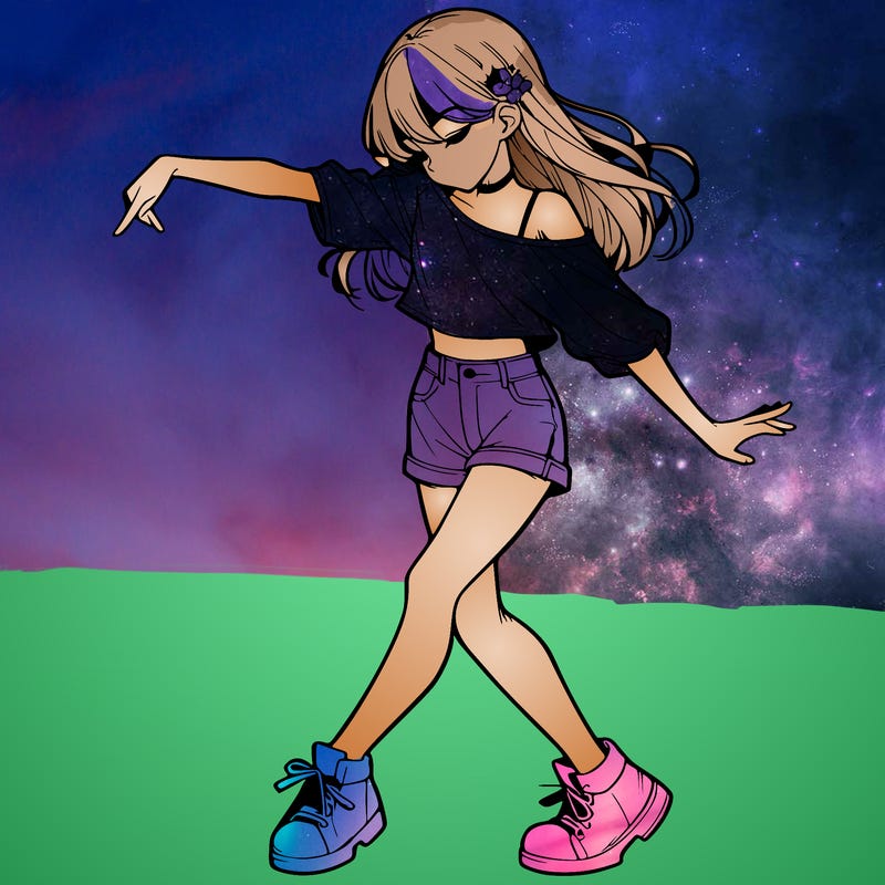 realistic girl danceing