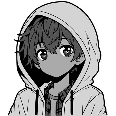 anime boy with a hoddie