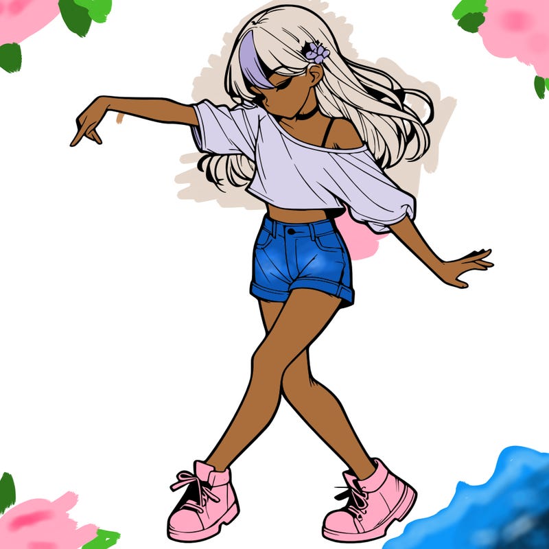 realistic girl danceing