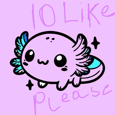 cute easy baby axolotl
