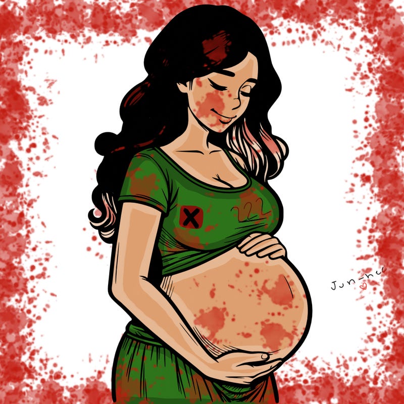 woman heavily pregnant realistic