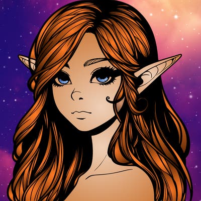 elf girl realistic dark fantasy