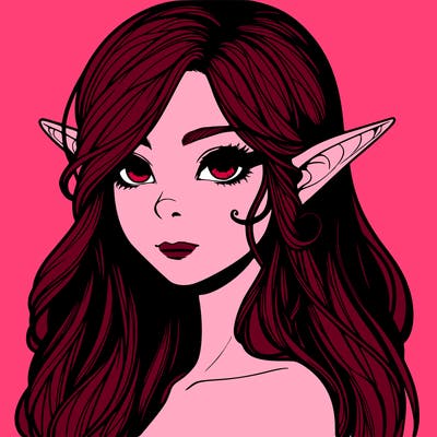 elf girl realistic dark fantasy