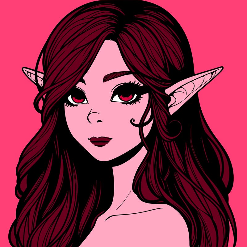 elf girl realistic dark fantasy