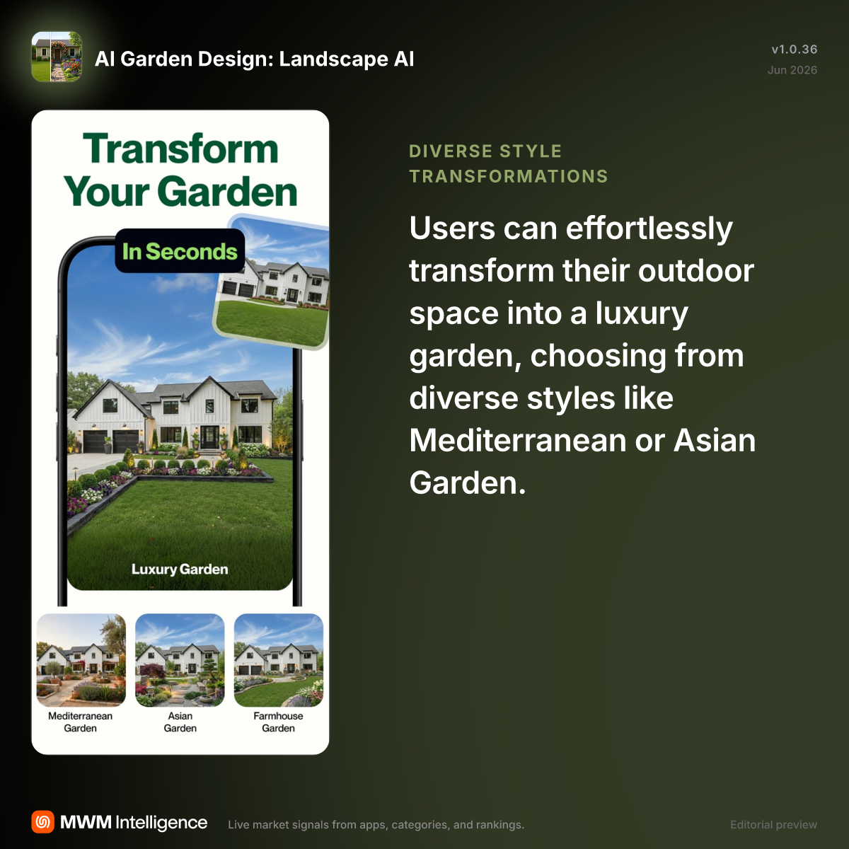 AI Garden Design: Landscape AI - Graphics & Design App | MWM