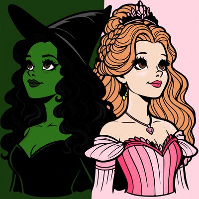 'elphaba and glinda (realistic)