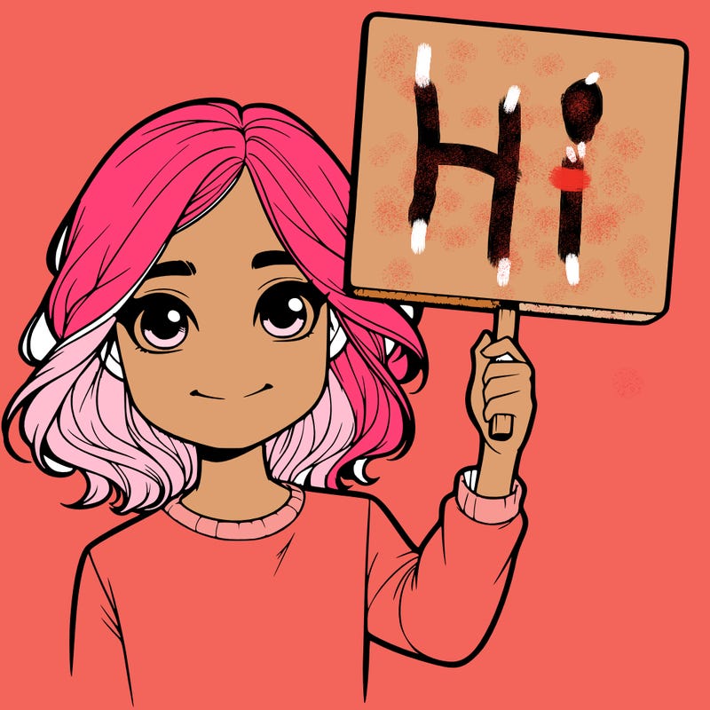 realistic girl holding up a sign