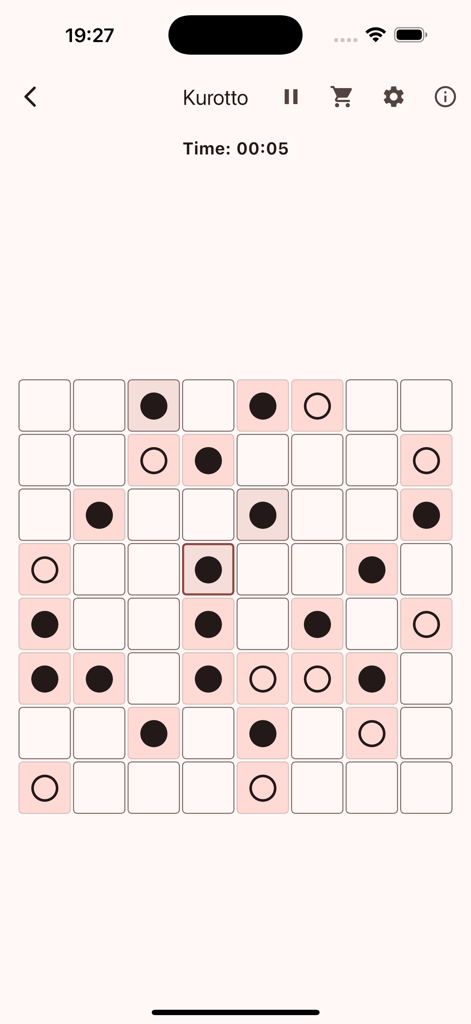 Puzzle Master - Brain Training - A minimalist Kurotto logic puzzle grid in the Puzzle Master app