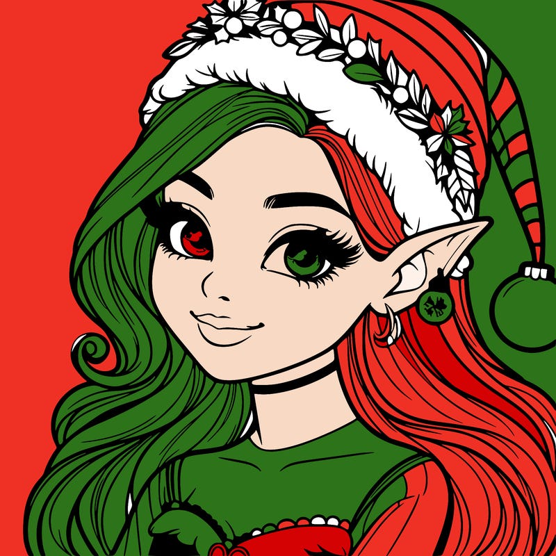 christmas girl elf realistic