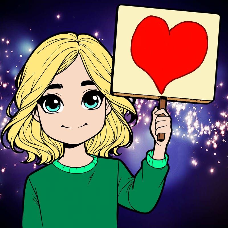 realistic girl holding up a sign