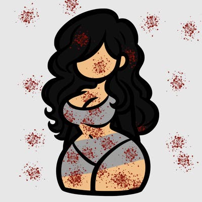 curvy woman with hair