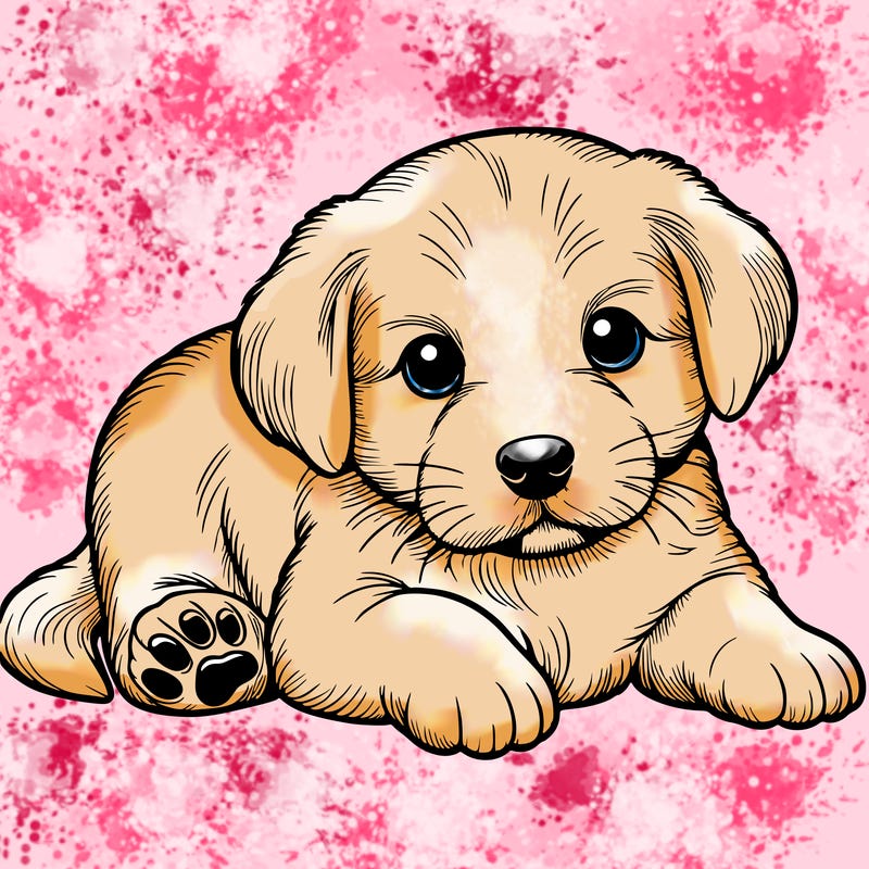 a cute realistic puppy